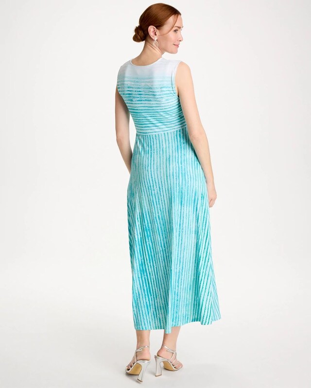 Ombre Coastal Striped Knit Dress - image 3